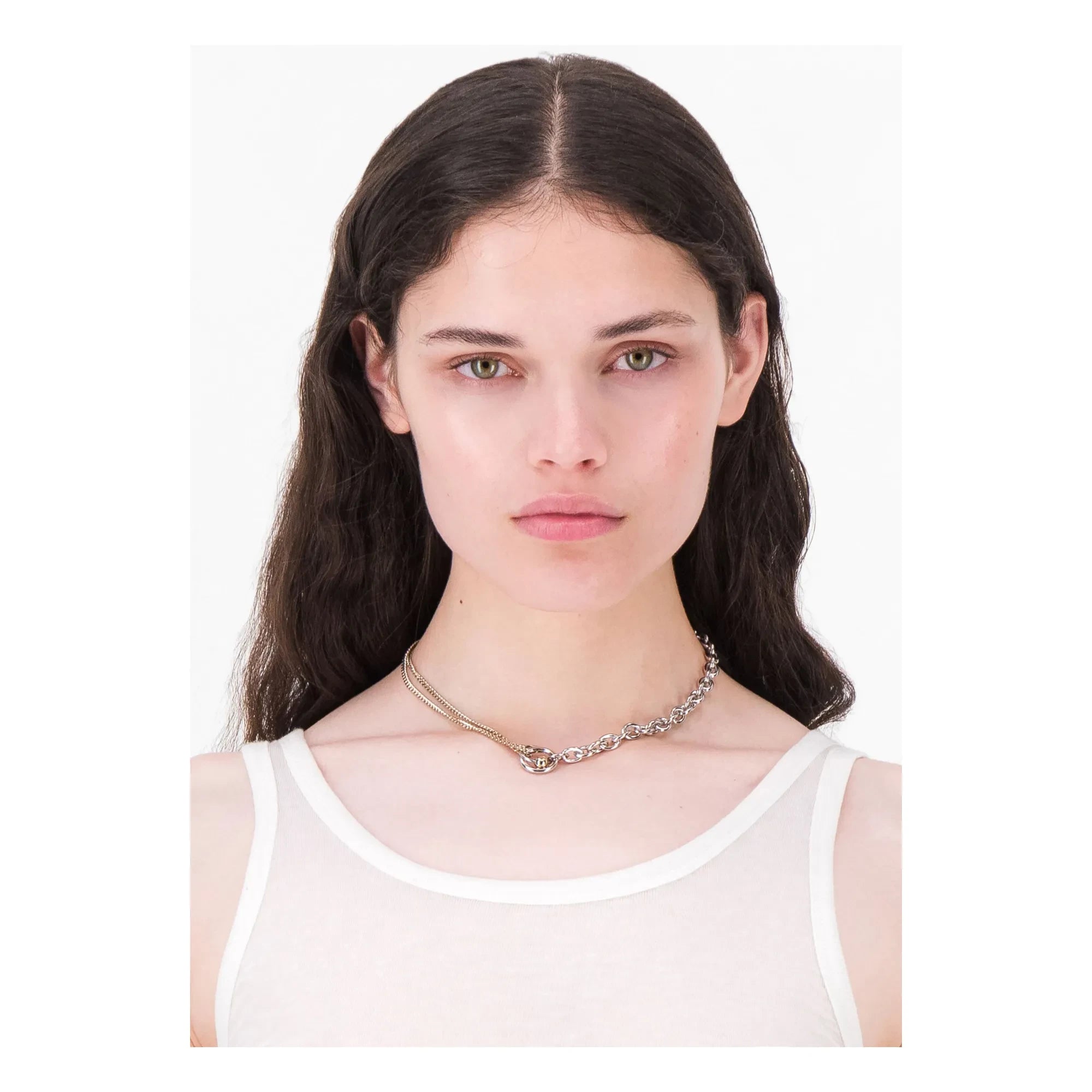 Justine Clenquet - Collar Faith | Oro/Plata