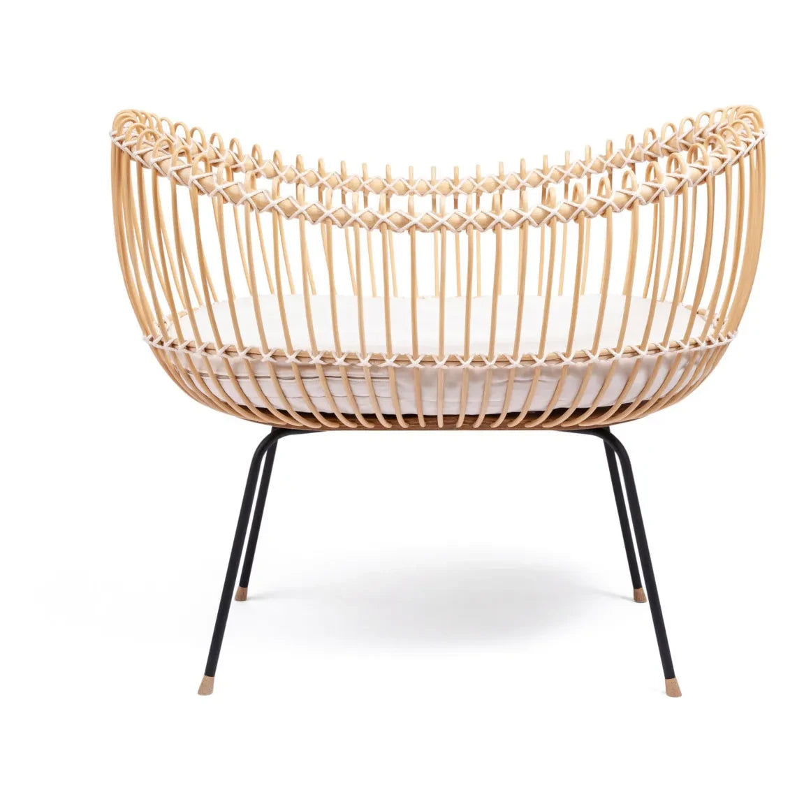 Bermbach Handcrafted - Lola cuna de mimbre - Cuerda de algodón