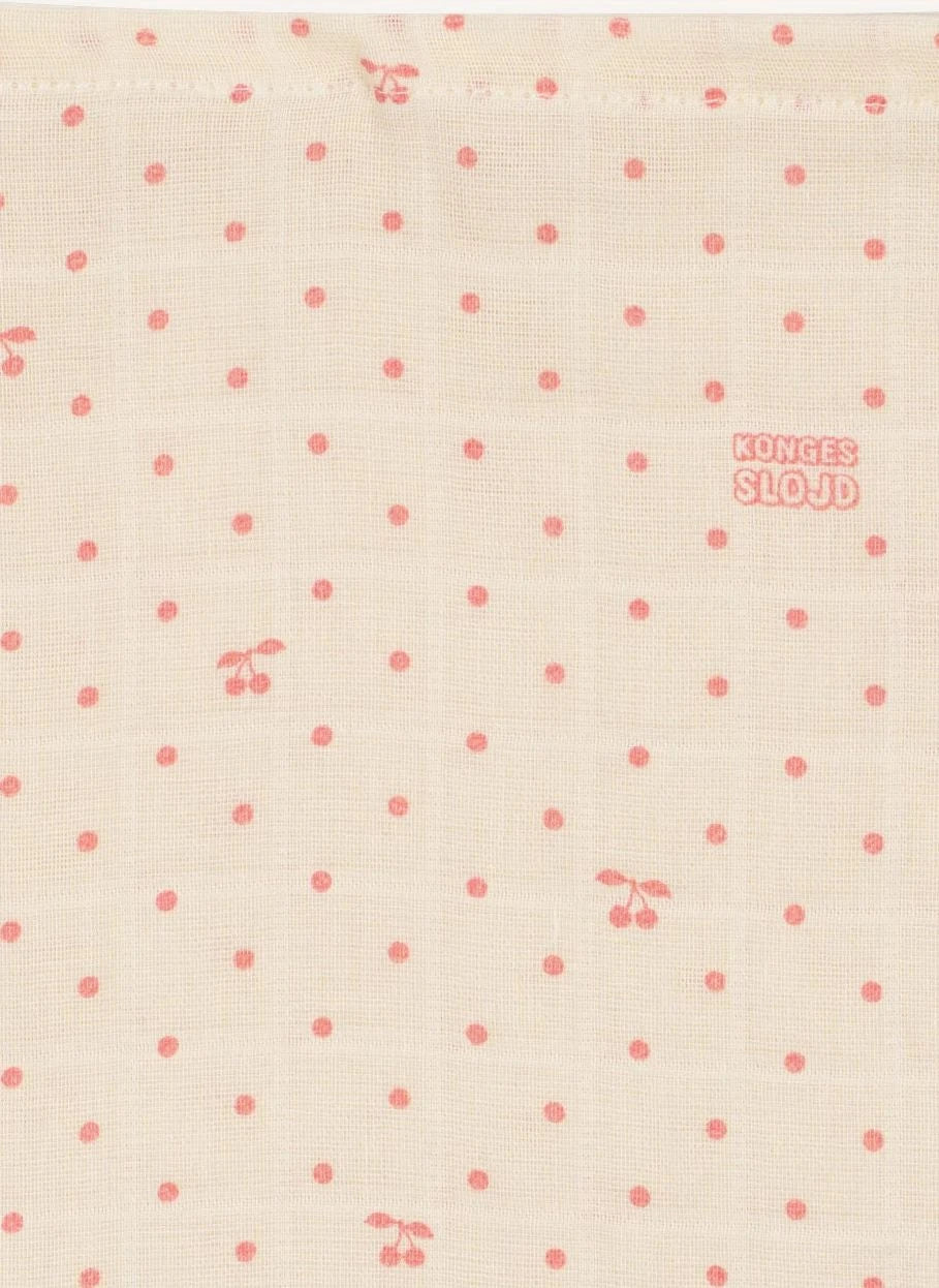 Konges Sløjd - Cherry Dot Organik Pamuklu Bebek Bezleri - 3'lü Set | Pembe