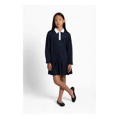 Vestido polo Belgarvia para niña pequeña | Azul marino