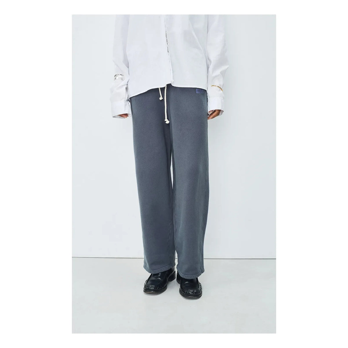 American Vintage - Jogger de algodón Izubird | Gris azulado
