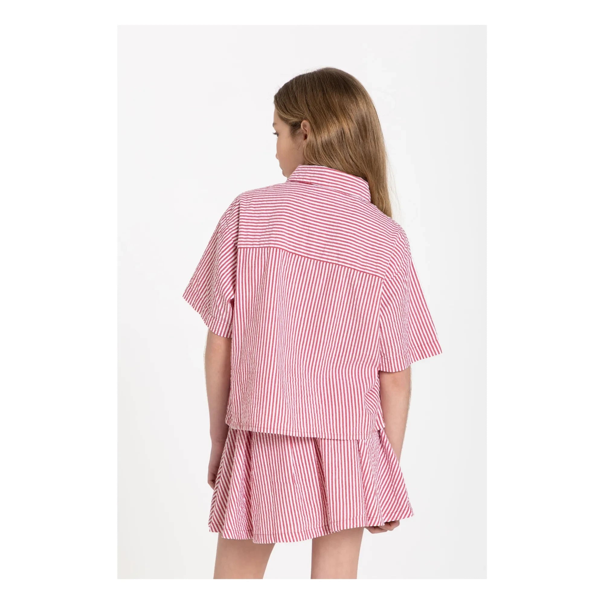 Smallable Kid - Camisa a rayas Sawyer | Rojo cereza