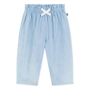 Petit Bateau - Keten pantolon | Açık Mavi