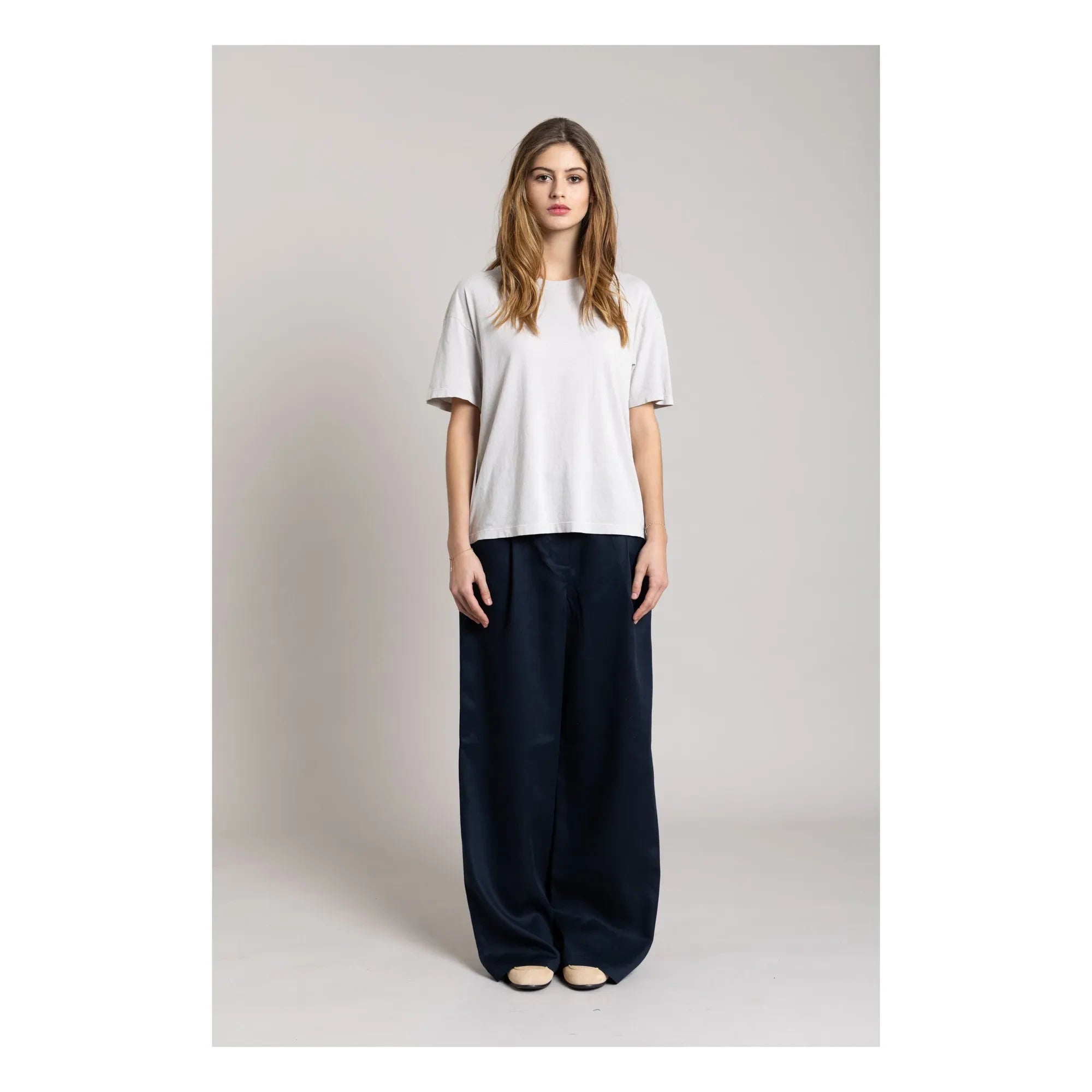 Smallable Woman - Camiseta de algodón orgánico Hana | Gris perla