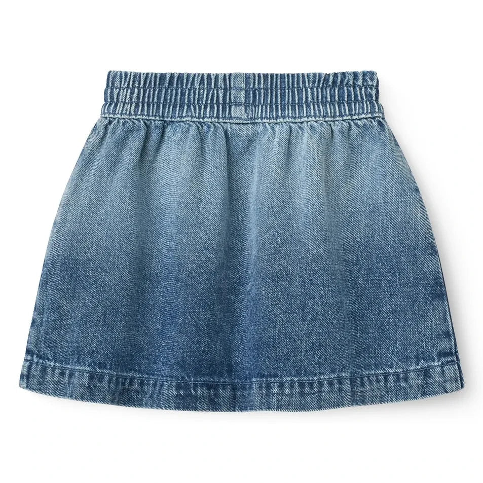 Copenhagen Colors - Falda denim de algodón orgánico con estampado en bloque | Mavi
