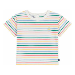 Petit Bateau - Camiseta con rayas Ice | Blanco