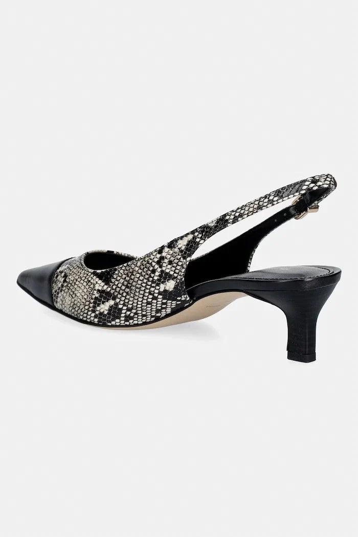 Zapatos de tacón Amara Toe Cap Sling Pump de cuero de MICHAEL Michael Kors