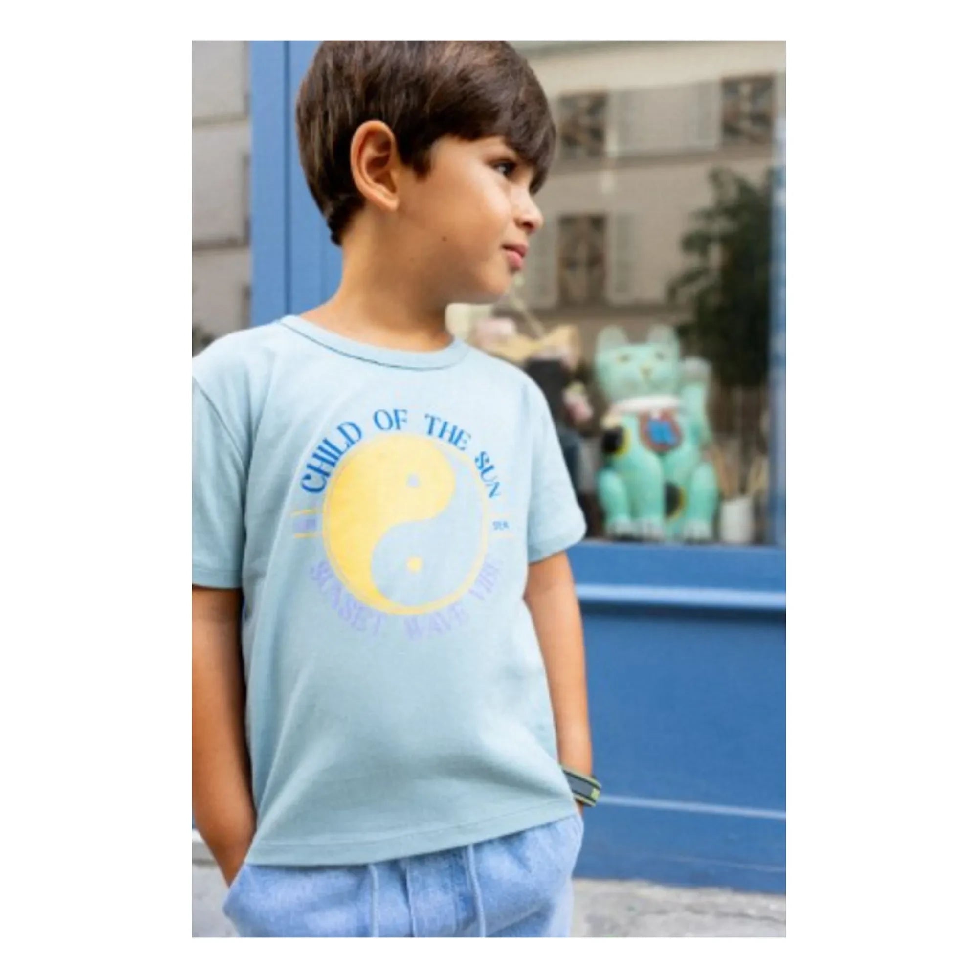Louis Louise - Camiseta Tom Yin Yang | Azul pálido