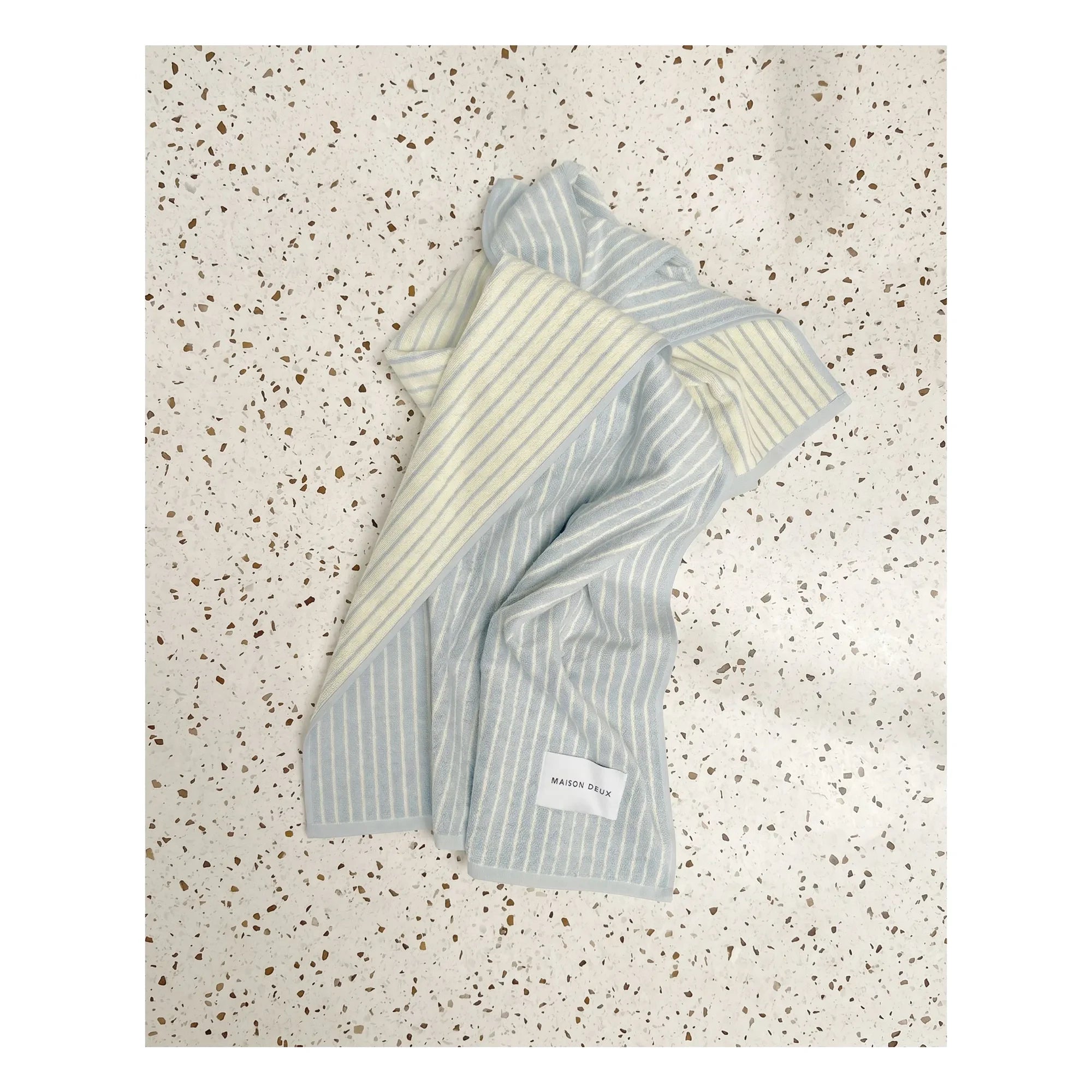 Maison Deux - Çizgili banyo havlusu | Mavi