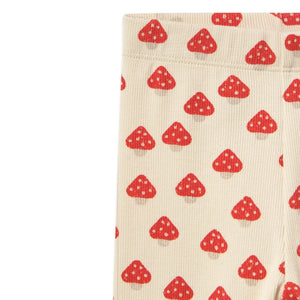 Tinycottons - Leggings de corcho acanalados de algodón orgánico | Crudo