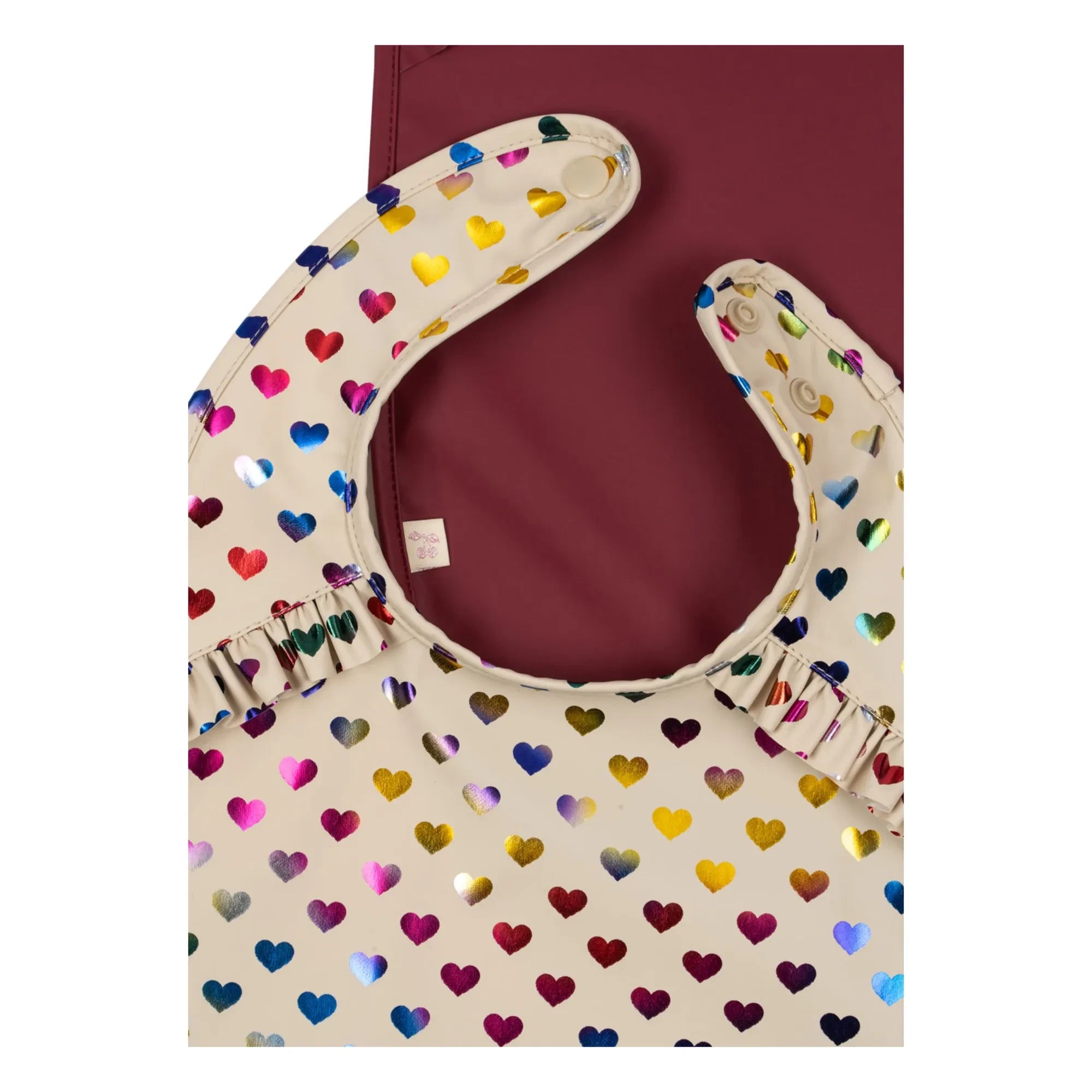 Konges Sløjd - Babero con Volantes Corazones - Set de 2