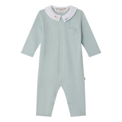 Bonpoint - Pijama de interlock de algodón orgánico Anton | Azul claro