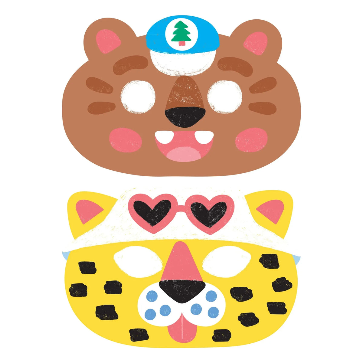 Omy x Gallimard Jeunesse - Set de decoración de 6 máscaras para colorear Ani Mask