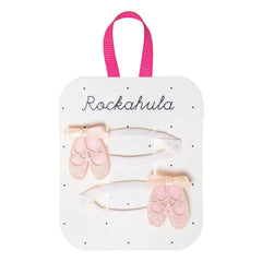 Rockahula Kids - Set de 2 pinzas para el pelo de bailarina | Rosa empolvado