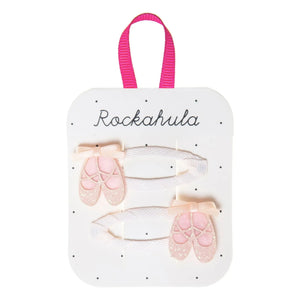 Rockahula Kids - Set de 2 pinzas para el pelo de bailarina | Rosa empolvado