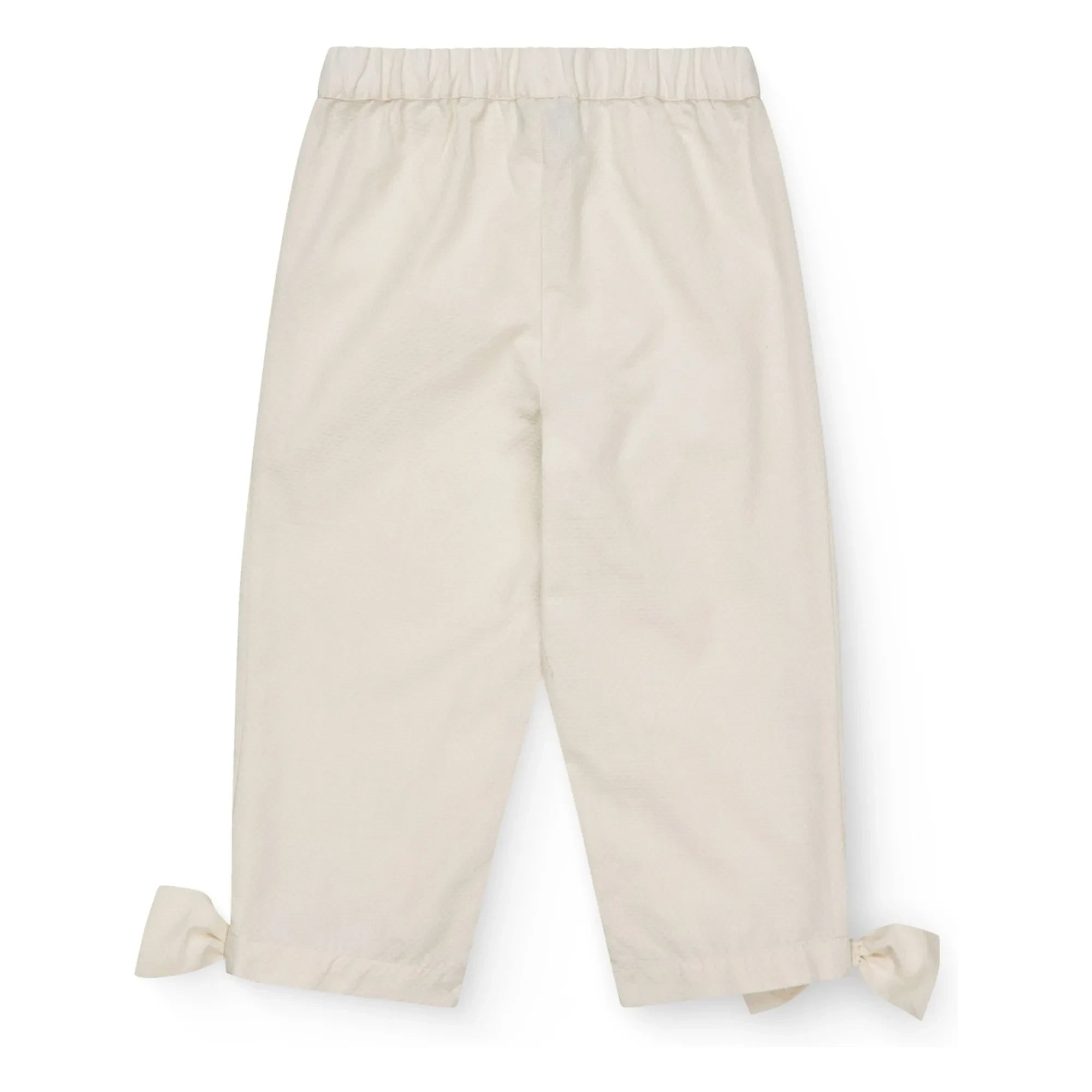 Copenhagen Colors - Pantalón de algodón orgánico con detalle de lazo | Crema