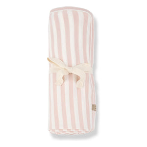1+ in the family - Manta Betta de rayas | Beige rosa