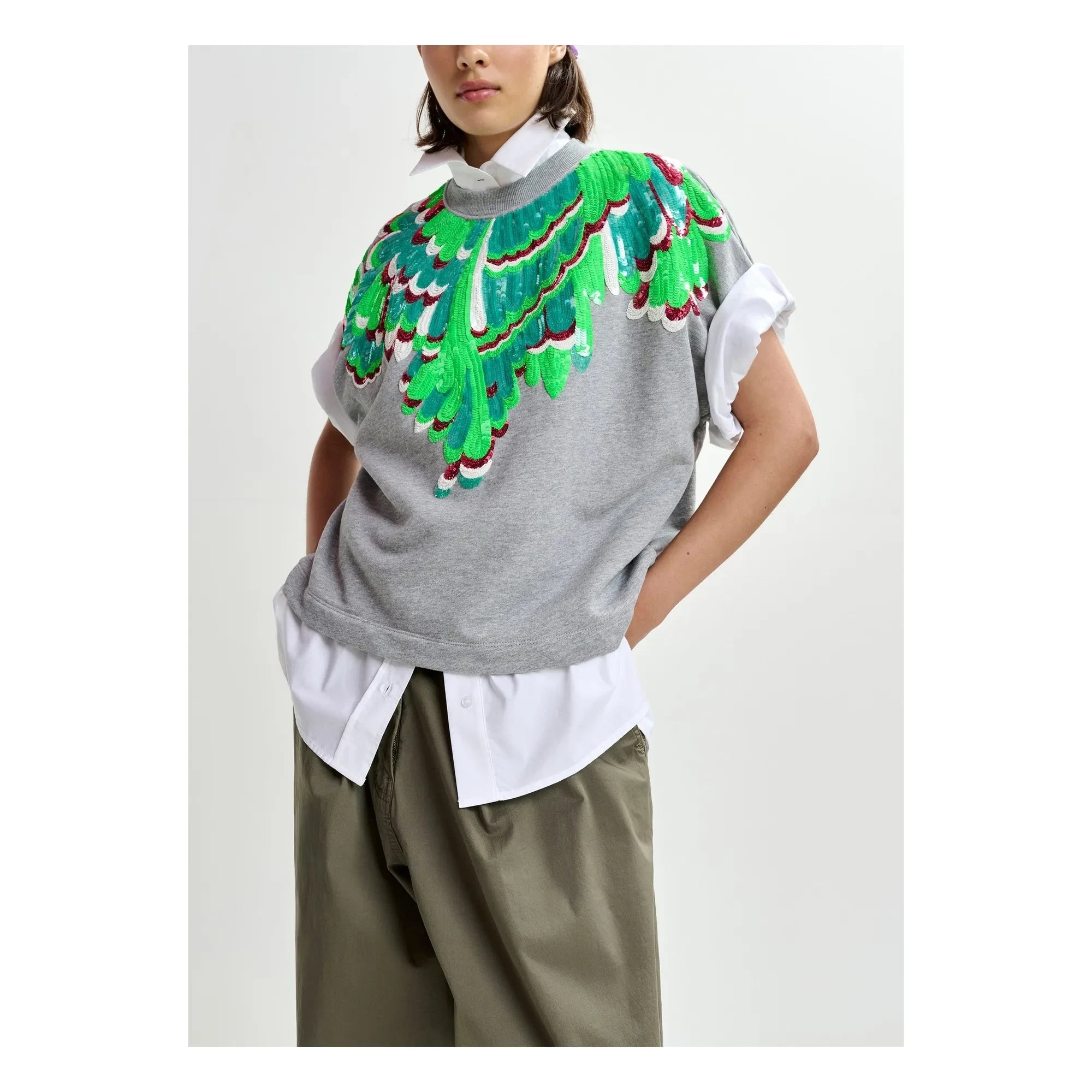 Essentiel Antwerp - Sudadera Jolies Bordado | Verde