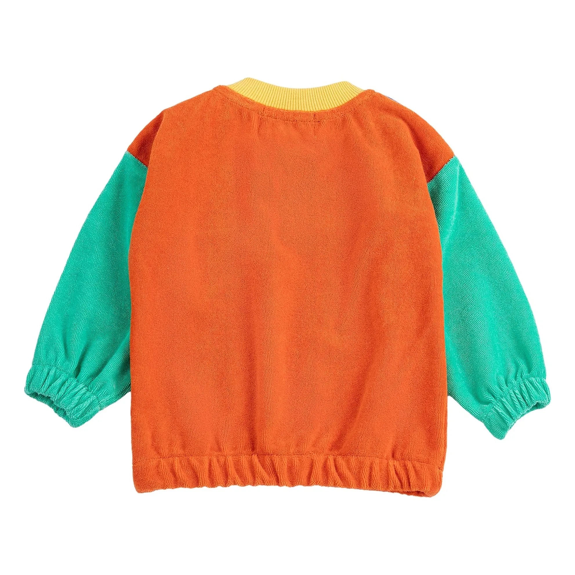 Bobo Choses - Sudadera de Bebé de Algodón Orgánico con Bloques de Color | Naranja