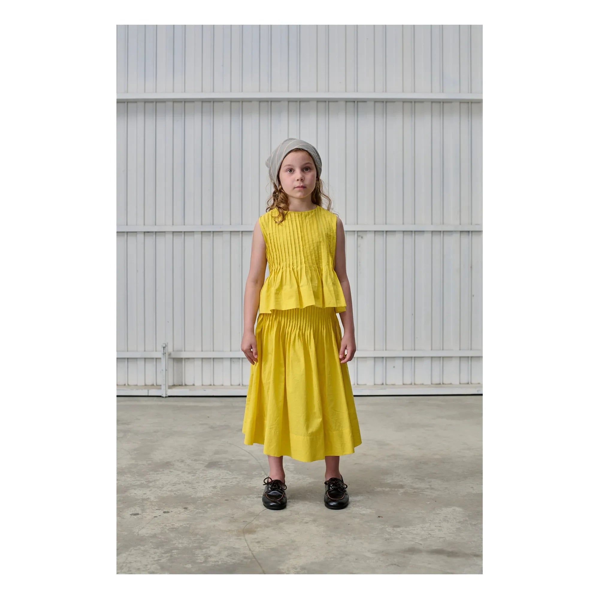 Mandarina - Top plisado | Amarillo
