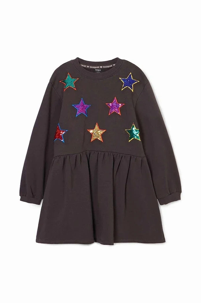 Vestido de Algodón para Niña Desigual