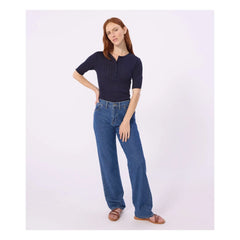 Petit Bateau - Camiseta tunecina de punto | Azul marino