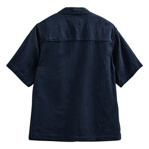 Anerkjendt - Kimono de manga corta Akjesper Twill | Azul Oscuro