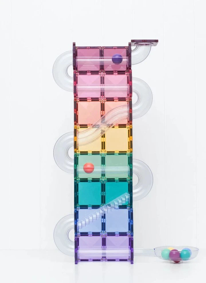 Connetix - Set de Rodado de Pelotas Pastel de 114 Piezas