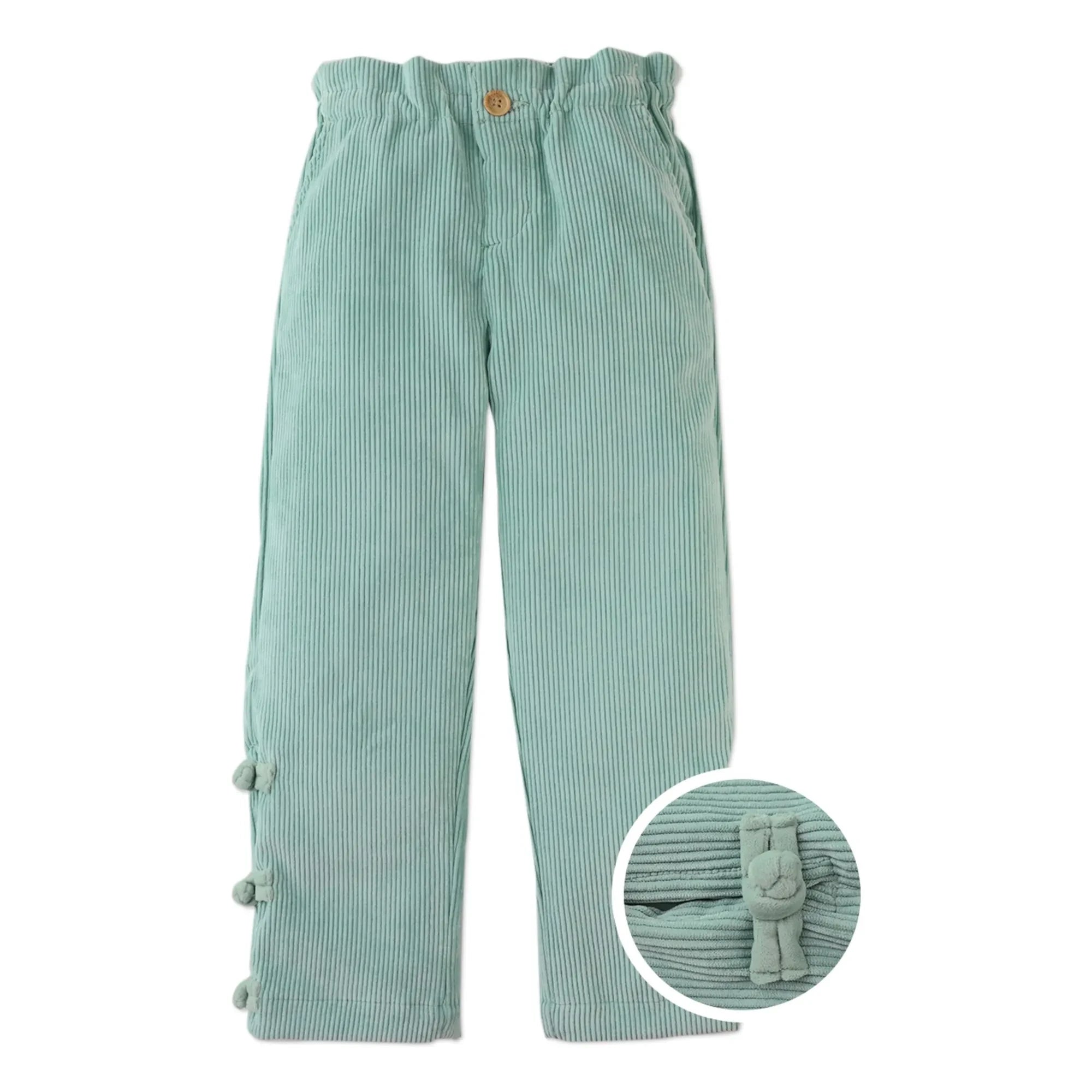 Gingersnaps - Pantalón con Volantes Arielle | Verde mar