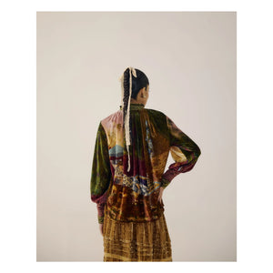 CORD - Farmer Lakeside Kadife Bluz | Bordo