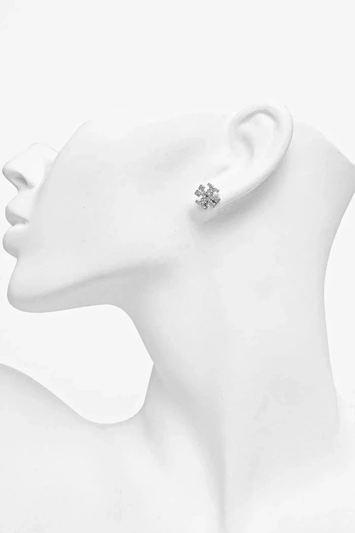 Pendientes Kira Pave Stud de Tory Burch