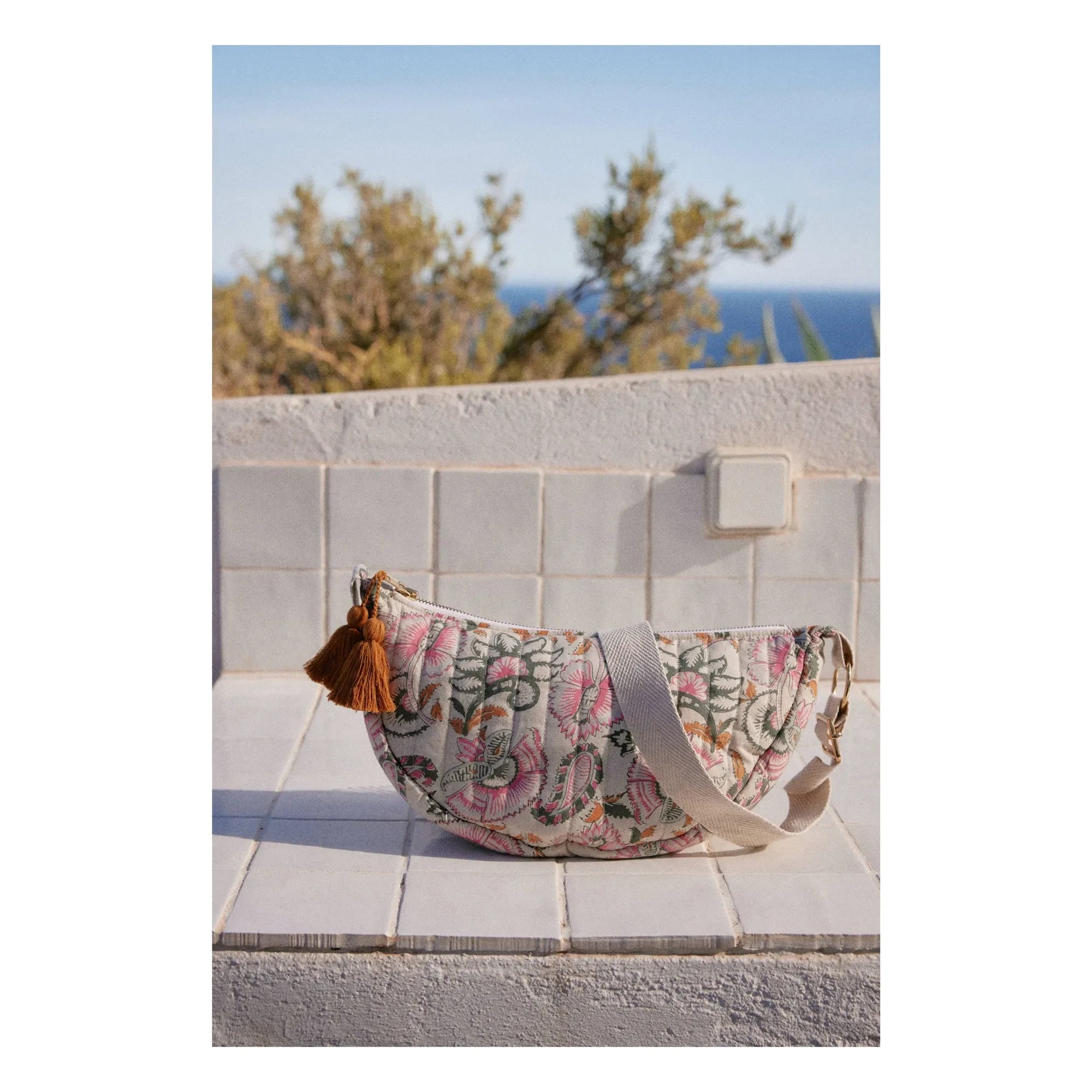 Louise Misha - Riñonera Acolchada de Algodón Orgánico Pastel - Colección Mujer | Crudo