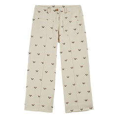 Emile et Ida - Pantalones de algodón con fresas | Crema