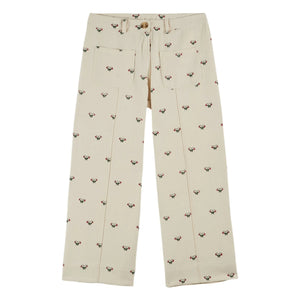 Emile et Ida - Pantalones de algodón con fresas | Crema