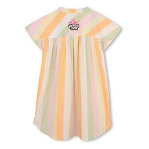 Kenzo - Vestido abotonado a rayas alegres | Rosa claro