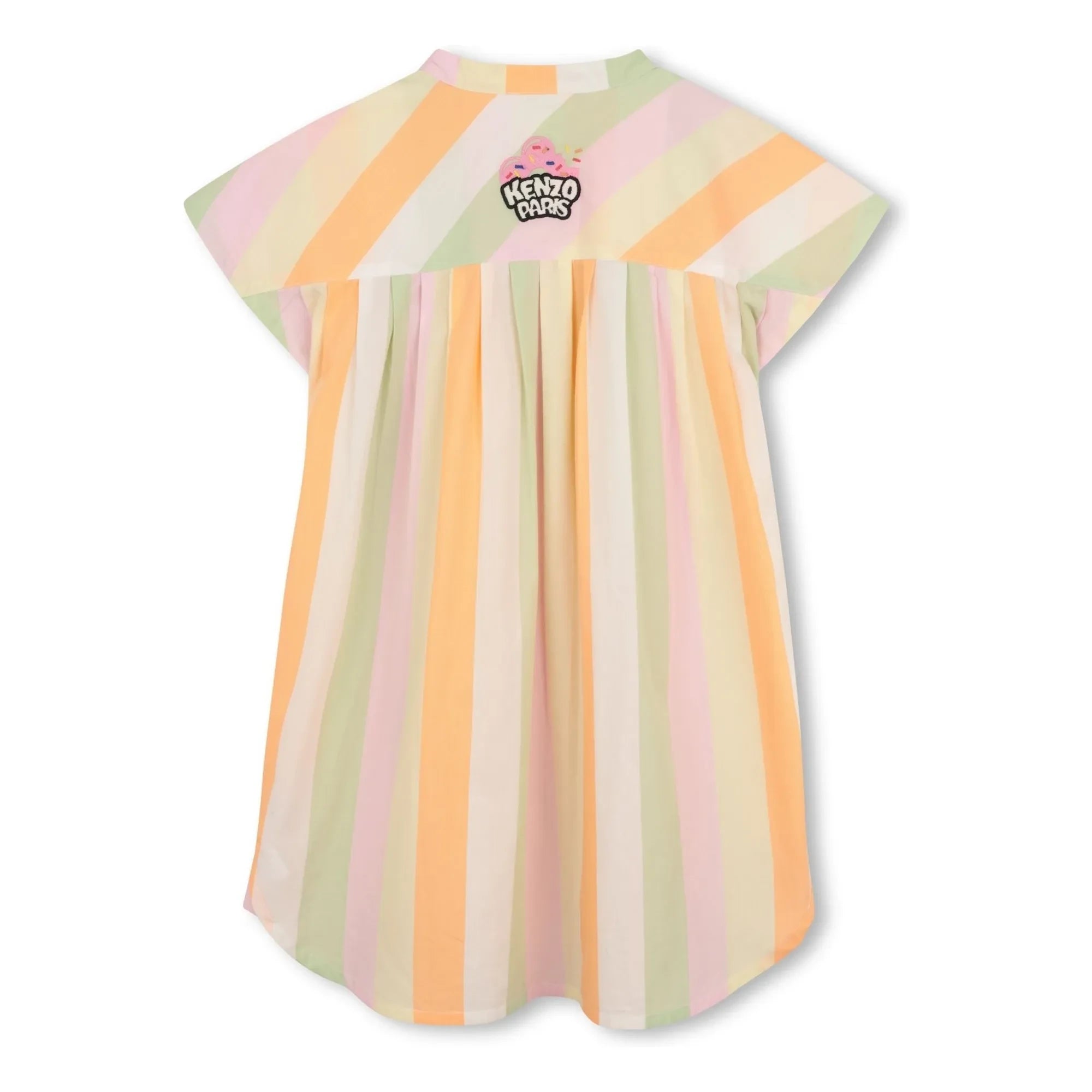 Kenzo - Vestido abotonado a rayas alegres | Rosa claro
