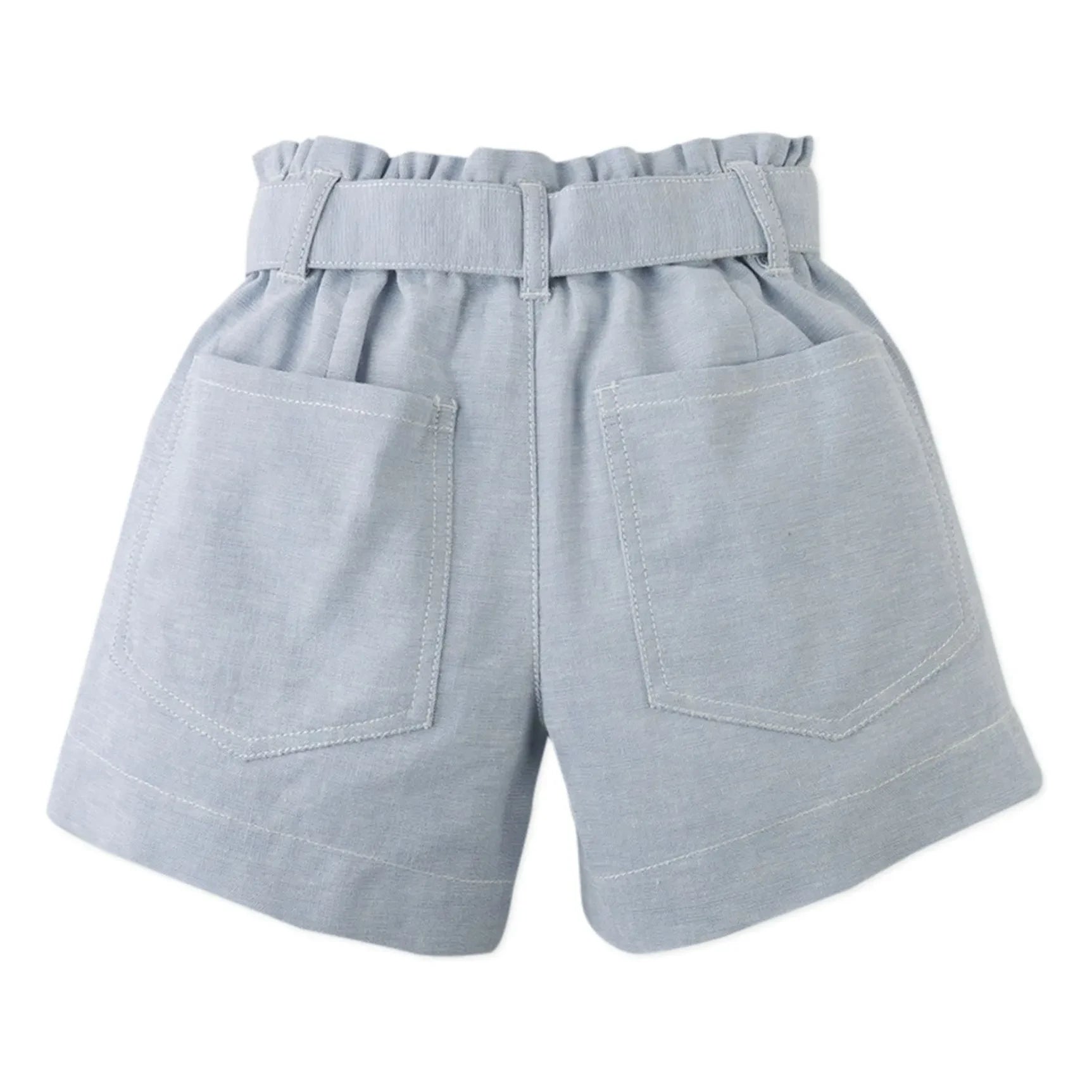 Gingersnaps - Shorts cortos con dobladillo fruncido Amara | Azul claro