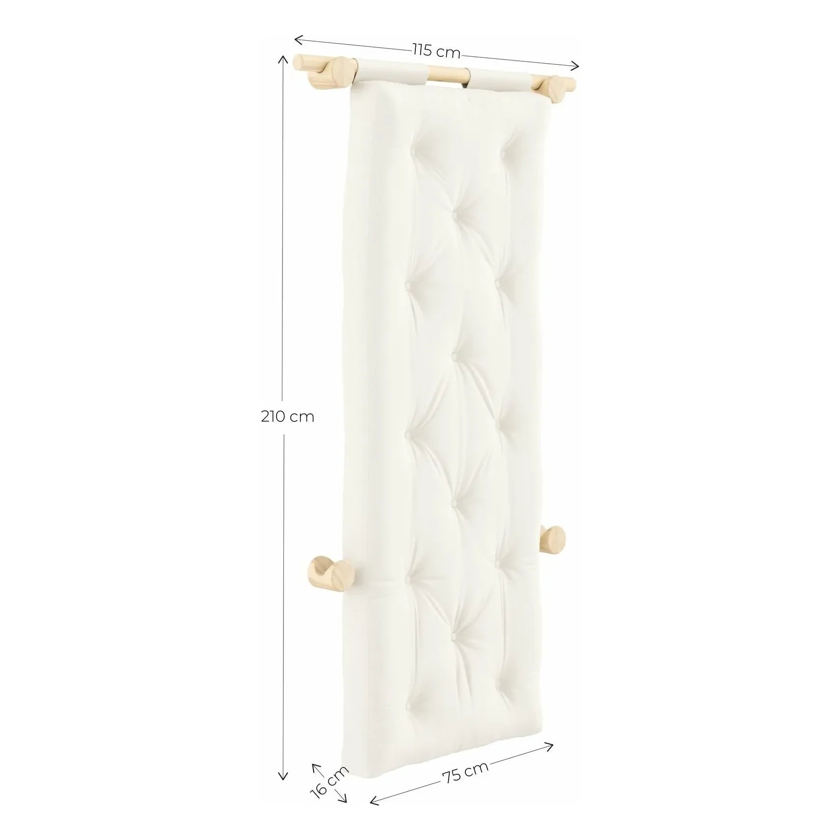 Karup Design - Sofá cama con ganchos 75x200 cm | Crema