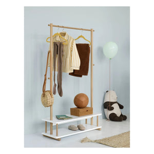 Oliver Furniture - Meşe askılık | Beyaz