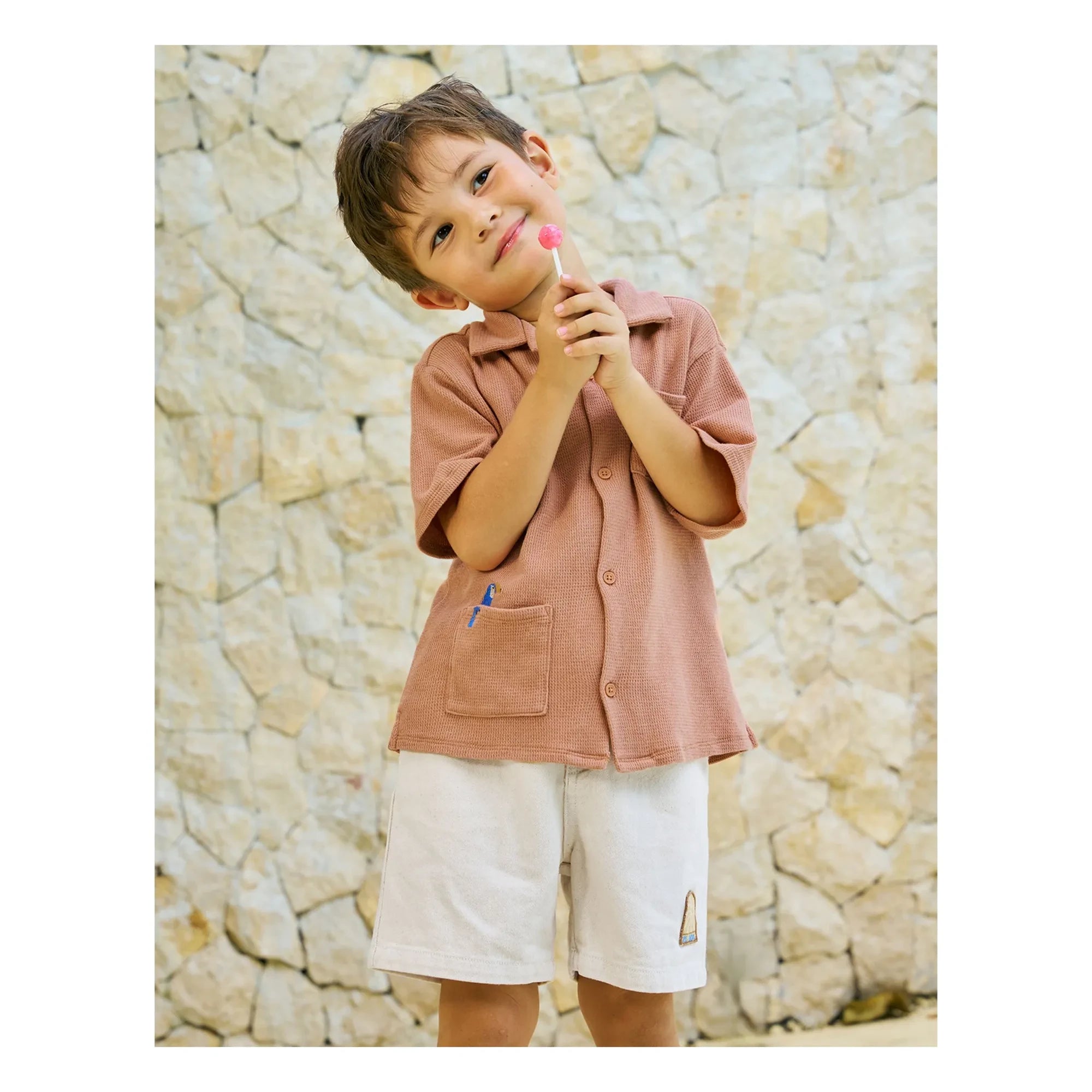 Gingersnaps - Tommy Toucan Gaufrée Camisa | Marrón