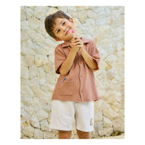 Gingersnaps - Tommy Toucan Gaufrée Camisa | Marrón