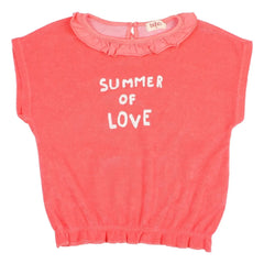 Búho - Camiseta Terry con Volantes Summer Of Love | Rojo