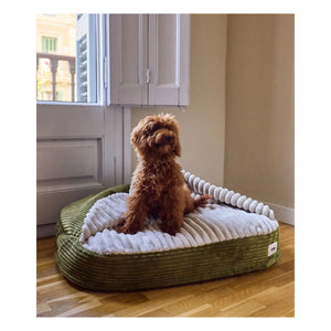 Cafide - Cama para perros con mecha de carne | Verde