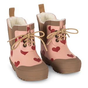 Konges Sløjd - Botas de agua Thermo Hearts | Rosa