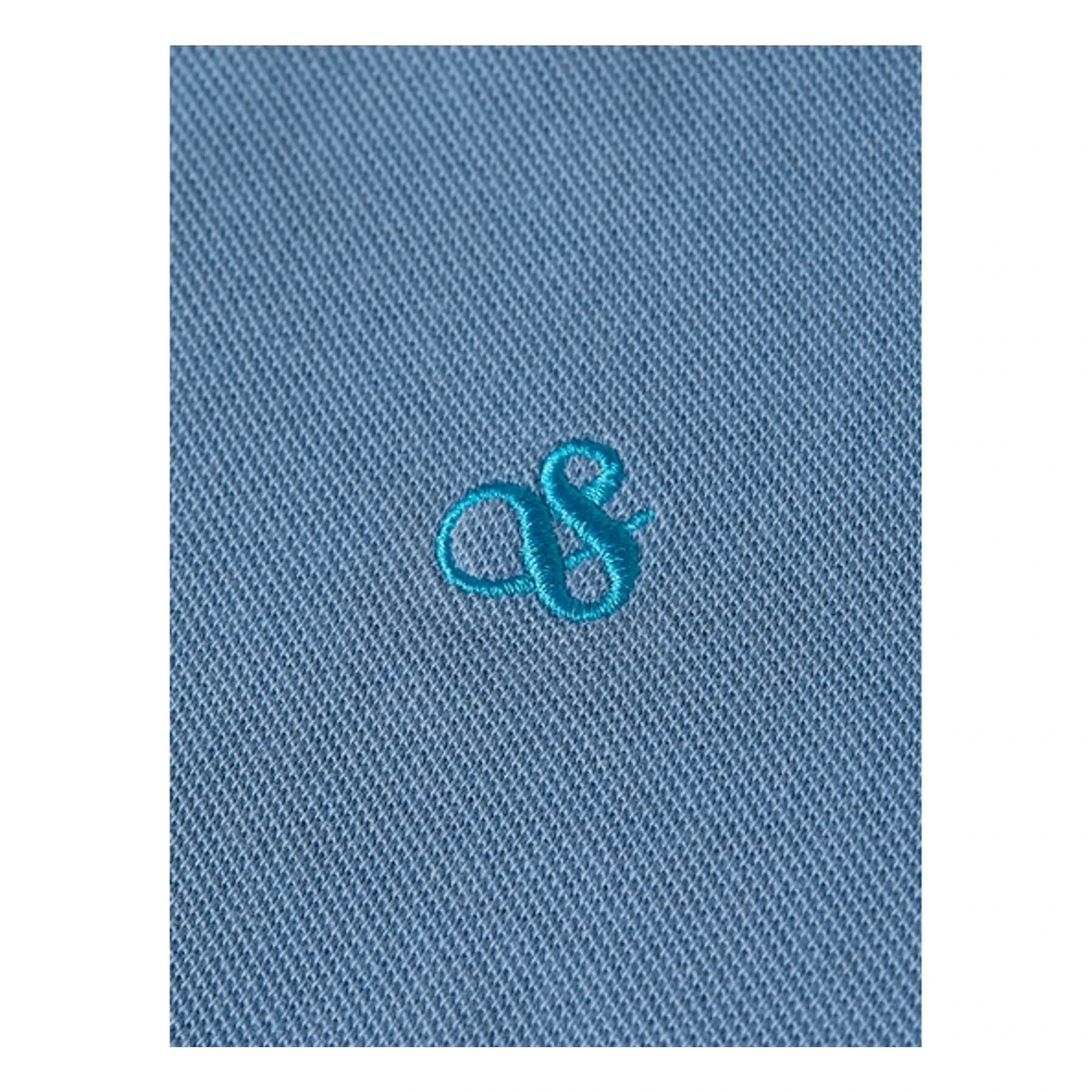 Scotch & Soda - Polo con logo bordado | Azul grisáceo