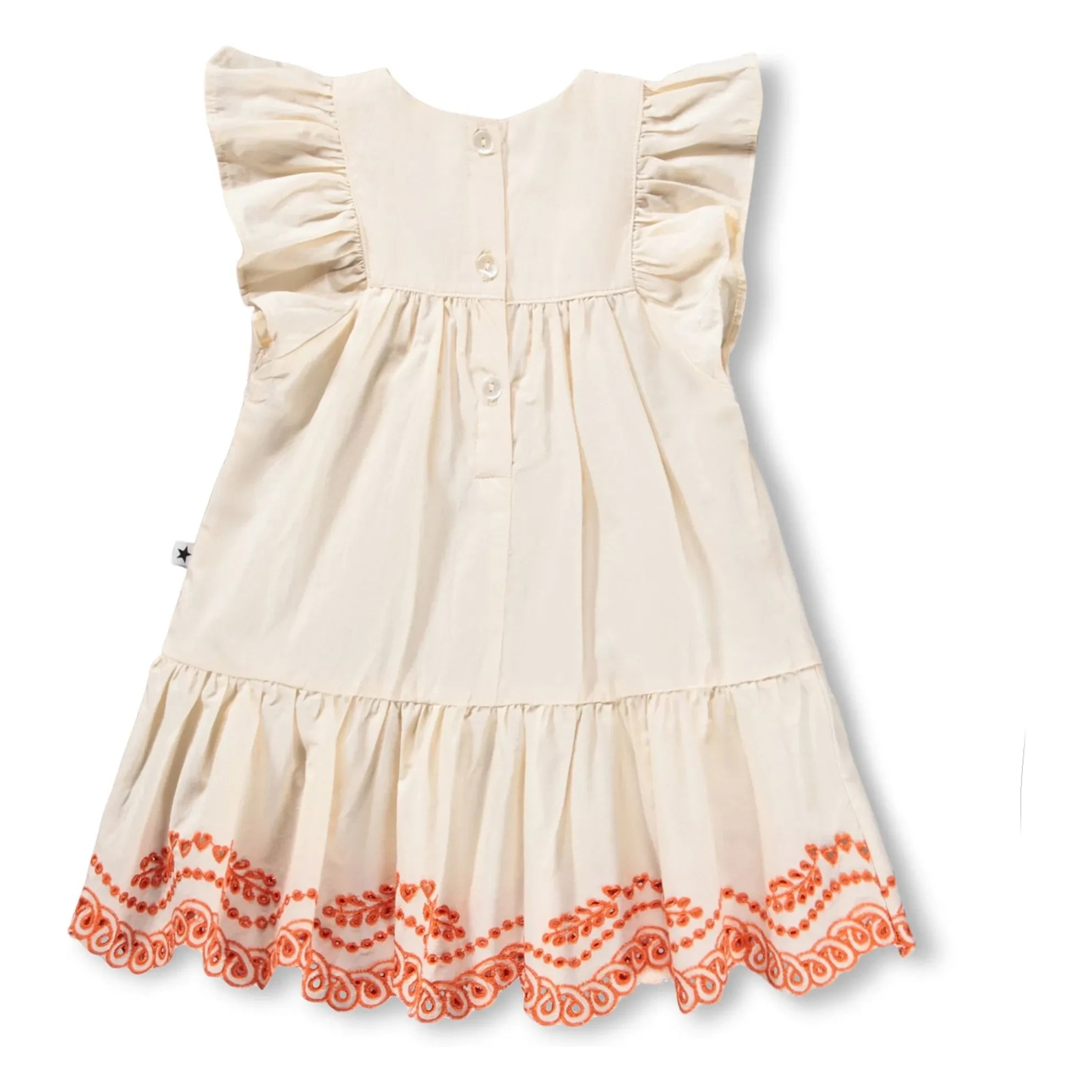 Molo - Vestido con volantes de algodón orgánico Cammas | Crema