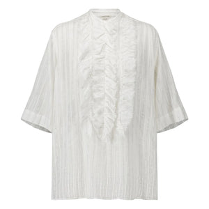 Laurence Bras - Blusa Magrita Corta de Algodón | Blanca