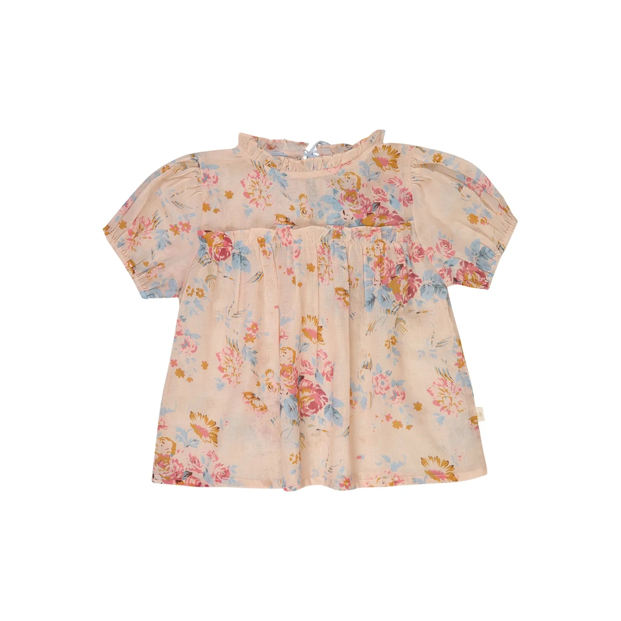 Lilinoa - Blusa de algodón con flores Elise | Melocotón
