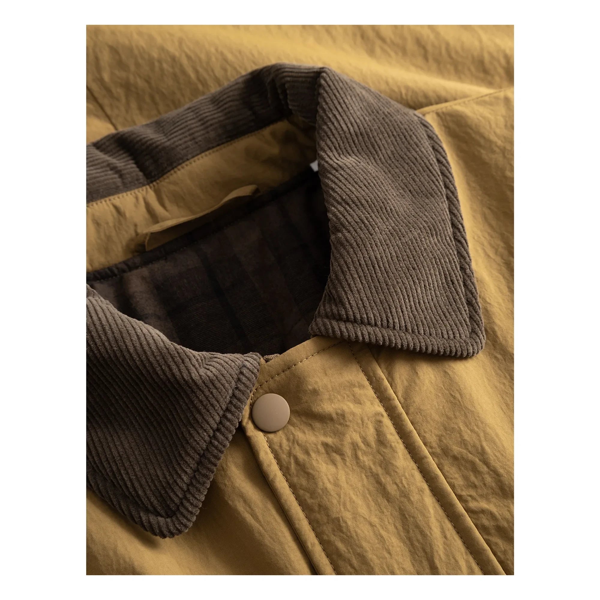 Les Deux - Chaqueta con cuello en contraste Nero Tech | Camel