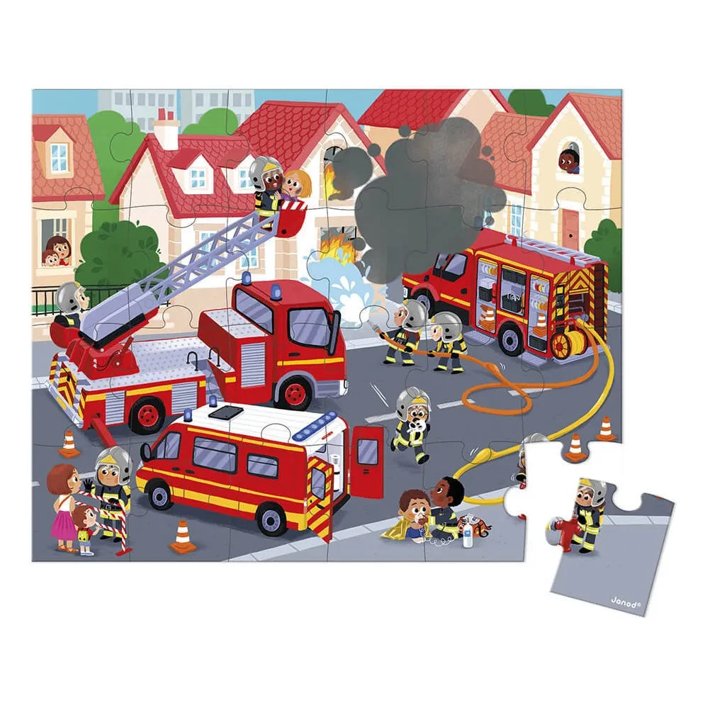 Janod - Rompecabezas de Bombero - 24 Piezas